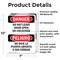 Signmission Do Not Leave Door Open Or Unlocked Bilingual, 7 in W x Rectangle, Vinyl Decal OS-2PACK-DS-D-710-VS-1152 - alternate 6